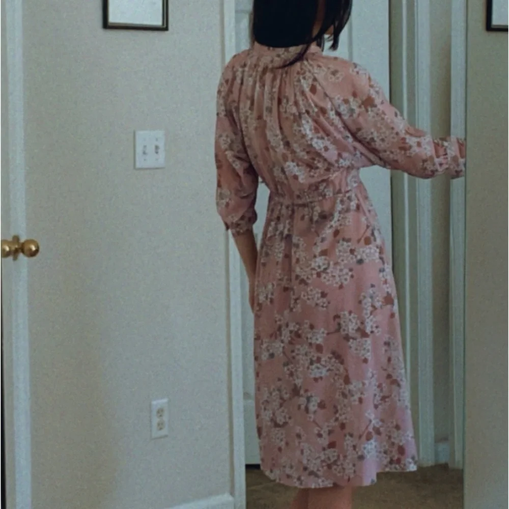 Vintage Terri Juniors California Floral Blush Dress